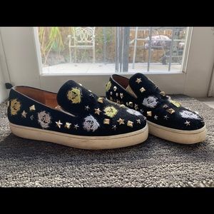 Christian louboutin stud slip on sneaker